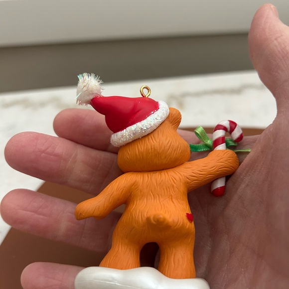 Holiday Bear Ornament with Santa Hat - Picture 4 of 5